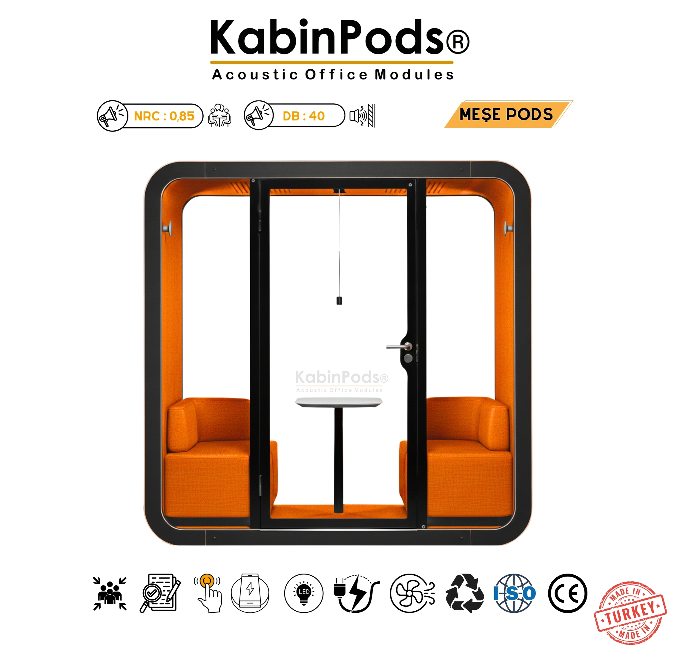 Toplantı Kabini 5 - Profesyonel Ses İzolasyonlu Toplantı Odası Kabini Modelleri ve Çözümleri